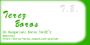 terez boros business card
